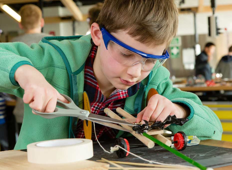 The Ian Potter Foundation Announcement A boy in green builds a contraption