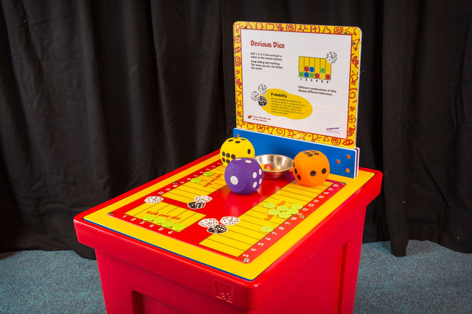 Display of the devious dice exhibit