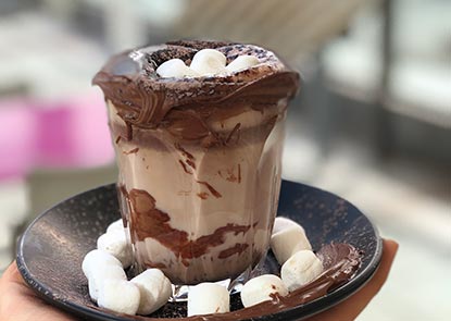 A mug of hot chocolate