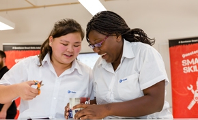 students building their prototype